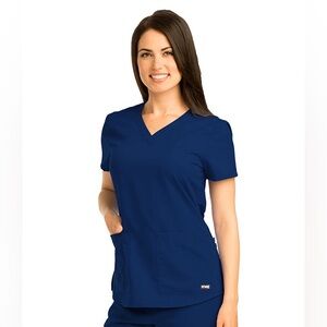 Greys Anatomy Navy Scrub Top